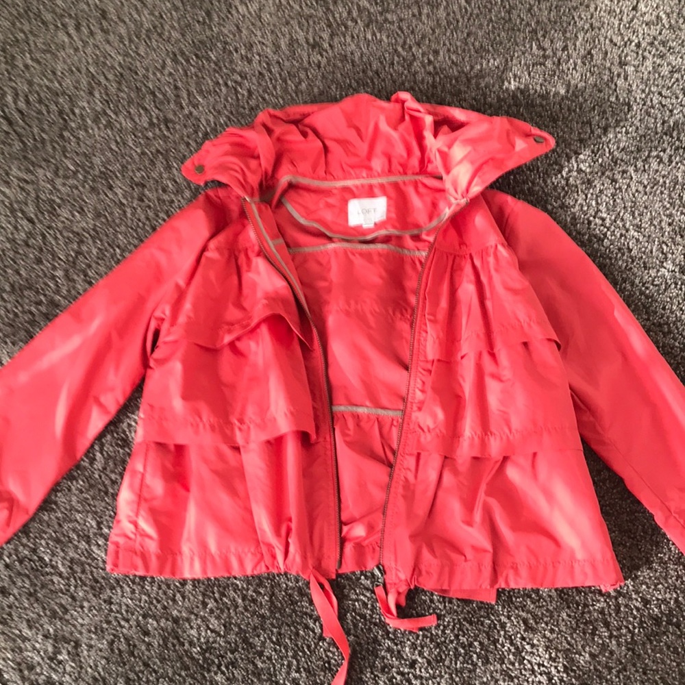 LOFT- orange cropped trench jacket